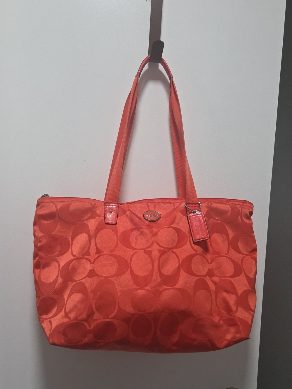 Coach Orange Weekender Or Travel Tote Open To Offers